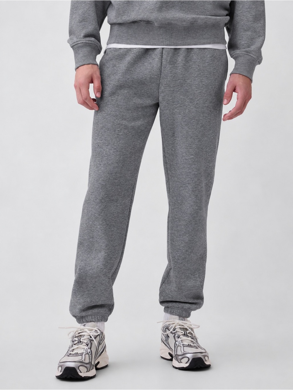 Gap VintageSoft Classic Fleece Joggers Heather Grey M